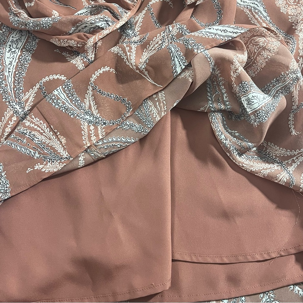 LOFT Womens Dress Flowy Fit Fall Dress Burnt Orange Small Office Dress NWT - Picture 8 of 9